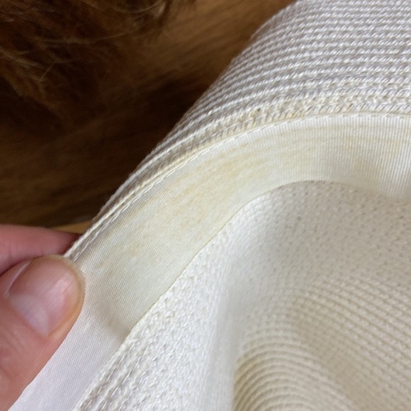 Classic Fedora Braided Hat White with Black Belt - Picture 9 of 9